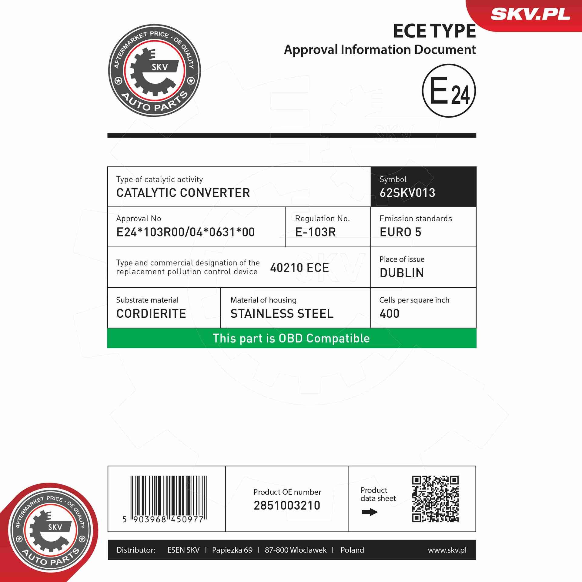 Katalizator HYUNDAI I20 I; KIA RIO III 1.2/1.25 12.08-12.17 (62SKV013) - slika 6